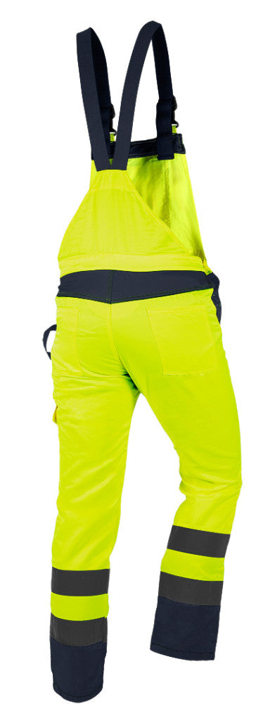 NEO TOOLS Láthatósági kantáros munkanadrág, lélegző, 240gsm, Polyester+pamut, sárga, S 81-777-S