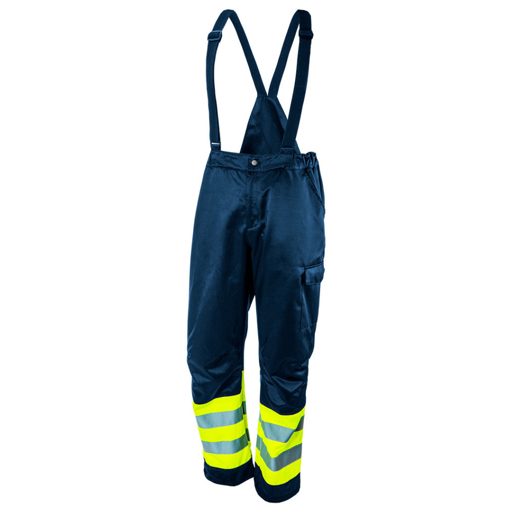 NEO TOOLS KANTÁROS MUNKANADRÁG, LÉLEGZŐ, 240GSM, POLYESTER+PAMUT, TENGERÉSZKÉK, FÉNYVISSZAVERŐ CSÍKOKKAL, S 81-779-S
