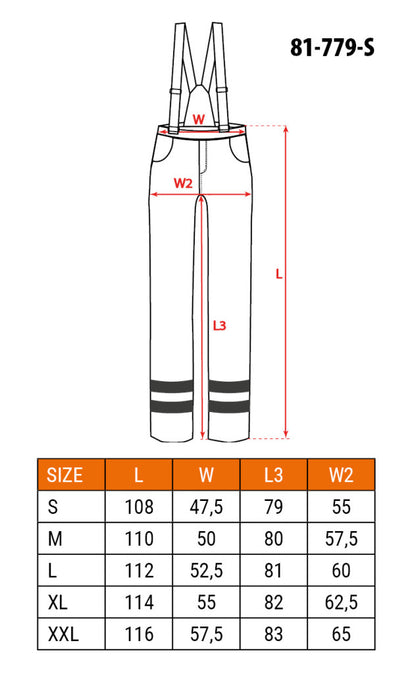 NEO TOOLS KANTÁROS MUNKANADRÁG, LÉLEGZŐ, 240GSM, POLYESTER+PAMUT, TENGERÉSZKÉK, FÉNYVISSZAVERŐ CSÍKOKKAL, S 81-779-S
