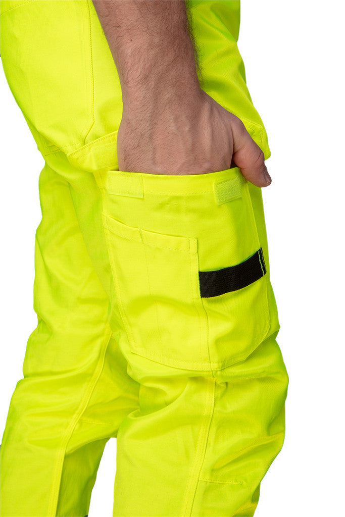 NEO TOOLS Láthatósági Munkásnadrág, VISIBILITY, 60% pamut, 40% polyester, 260 gsm, citromsárga, S 81-792-S