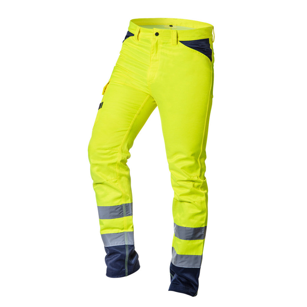 NEO TOOLS Láthatósági Munkásnadrág, VISIBILITY, 60% pamut, 40% polyester, 260 gsm, citromsárga, XXL 81-792-XXL