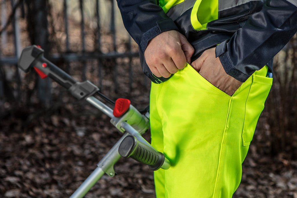 NEO TOOLS Láthatósági Munkásnadrág, VISIBILITY, 60% pamut, 40% polyester, 260 gsm, citromsárga, XXL 81-792-XXL