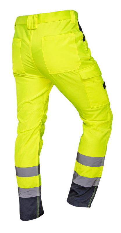 NEO TOOLS Láthatósági Munkásnadrág, VISIBILITY, 60% pamut, 40% polyester, 260 gsm, citromsárga, XXL 81-792-XXL