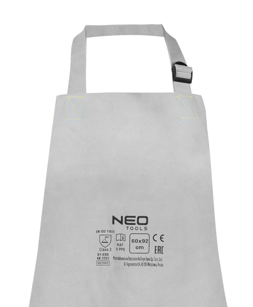 NEO TOOLS Bőr hegesztőkötény, 60 x 90cm, kat.II. 81-890