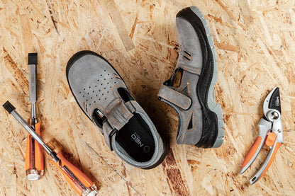 NEO TOOLS Munkavédelmi szandál, velúrbőr, S1 SRC, 43 82-080-43