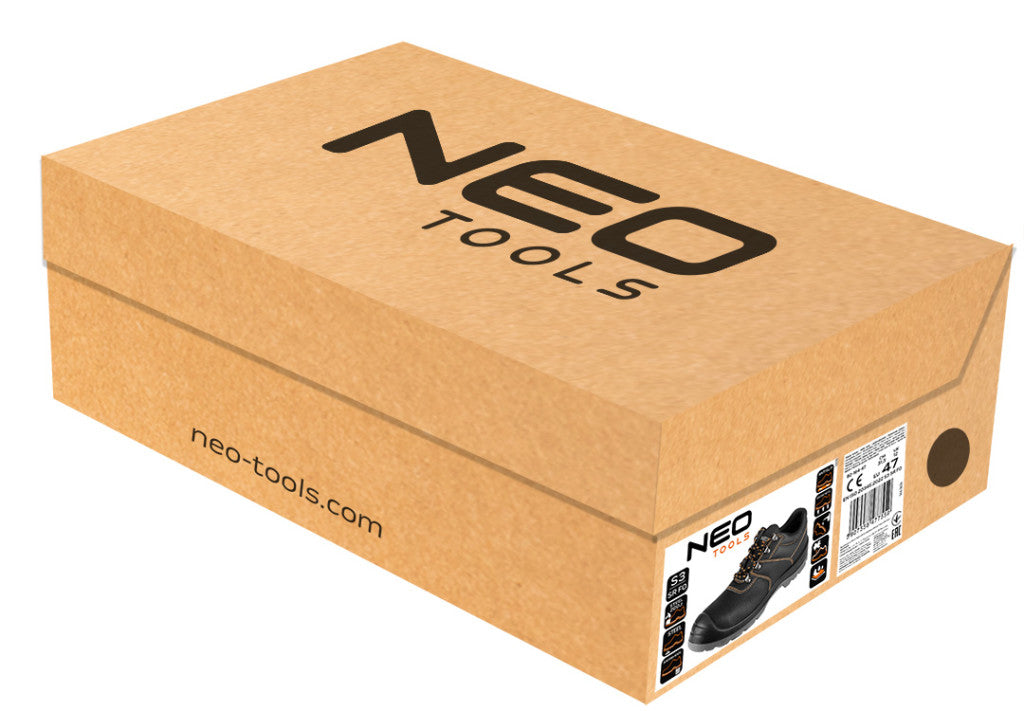NEO TOOLS Munkavédelmi cipő, S3 SR FO, acélbetéttel, 47 82-164-47