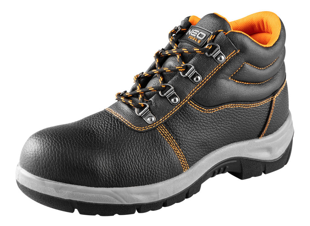 NEO TOOLS Munkavédelmi bakancs, S1 SRC, bőr acélbetétes, 44-es 82-165-44