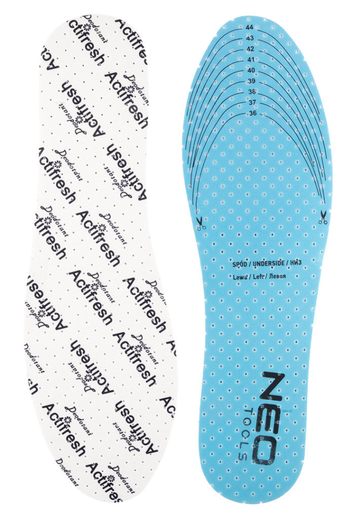 NEO TOOLS Talpbetét, antibakteriális, szagsemlegesítő, univerzális méret, 36-45 82-330