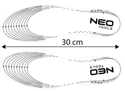 NEO TOOLS Talpbetét, antibakteriális, szagsemlegesítő, univerzális méret, 36-45 82-330