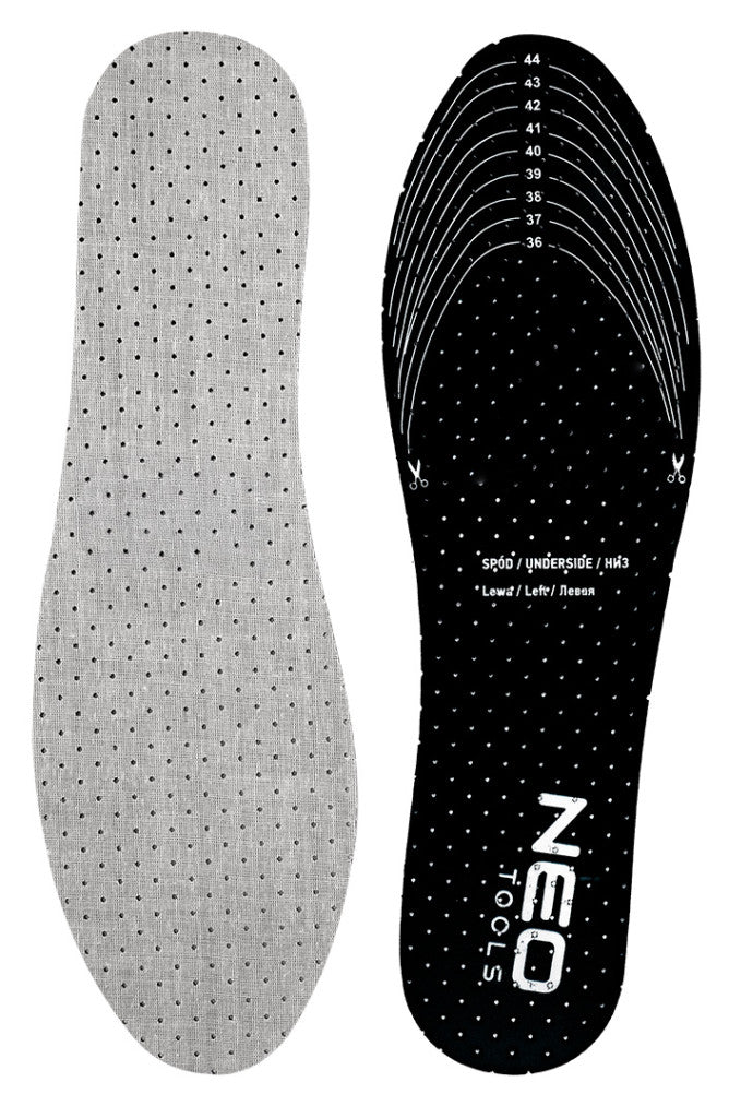 NEO TOOLS Talpbetét, antibakteriális, aktív szénnel, univerzális méret, 36-45 82-331