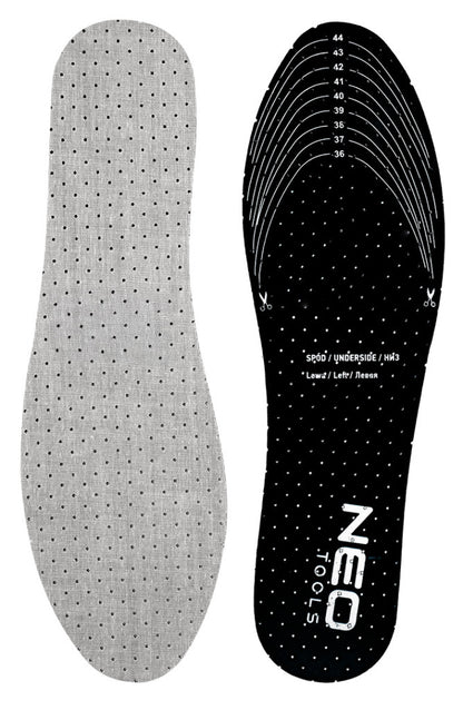 NEO TOOLS Talpbetét, antibakteriális, aktív szénnel, univerzális méret, 36-45 82-331