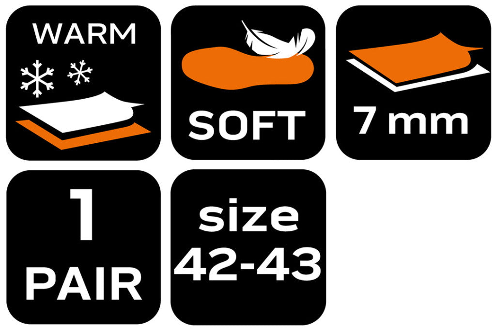 NEO TOOLS Talpbetét, filc, hőszigetelt, 42-43 82-342