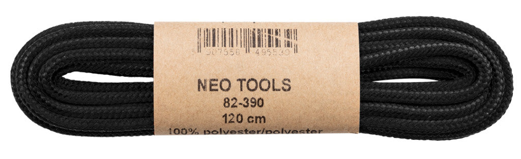 NEO TOOLS Cipőfűző 120cm, fekete, Rendelési egység: 10db 82-390