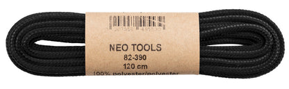 NEO TOOLS Cipőfűző 120cm, fekete, Rendelési egység: 10db 82-390