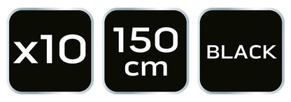 NEO TOOLS Cipőfűző 150cm, fekete, Rendelési egység: 10db 82-391
