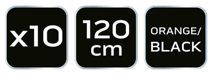 NEO TOOLS Cipőfűző 120cm, narancs/fekete, Rendelési egység: 10db 82-392