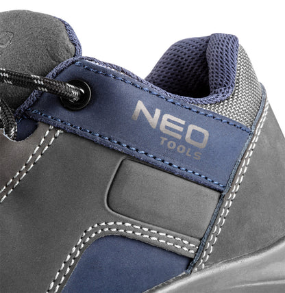 NEO TOOLS Munkacipő, O2 SRC, fémmentes, Nubuk bőr, 47 82-740-47