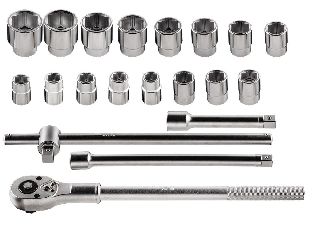 NEO TOOLS Dugókulcskészlet 3/4", 21db  25 év garanciával 08-061