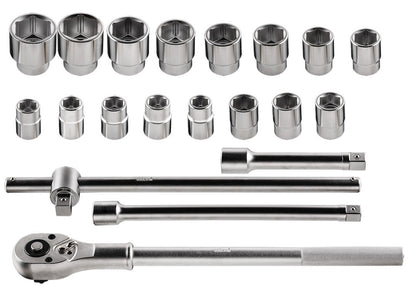 NEO TOOLS Dugókulcskészlet 3/4", 21db  25 év garanciával 08-061