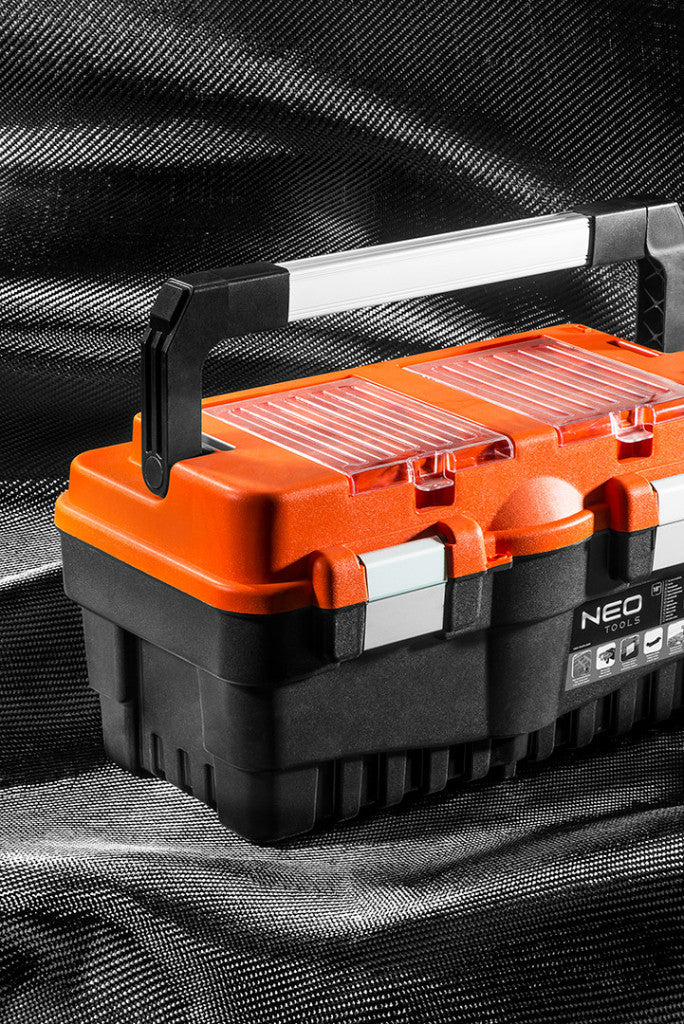 NEO TOOLS Szerszámosláda, szerszámláda 18", 460x255x240mm, 2 szortimenter 84-102