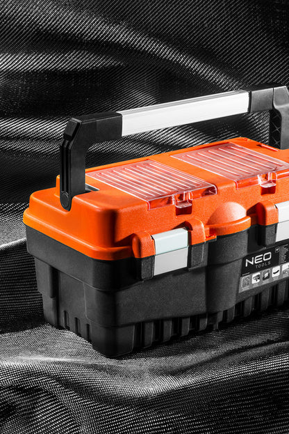 NEO TOOLS Szerszámosláda, szerszámláda 18", 460x255x240mm, 2 szortimenter 84-102