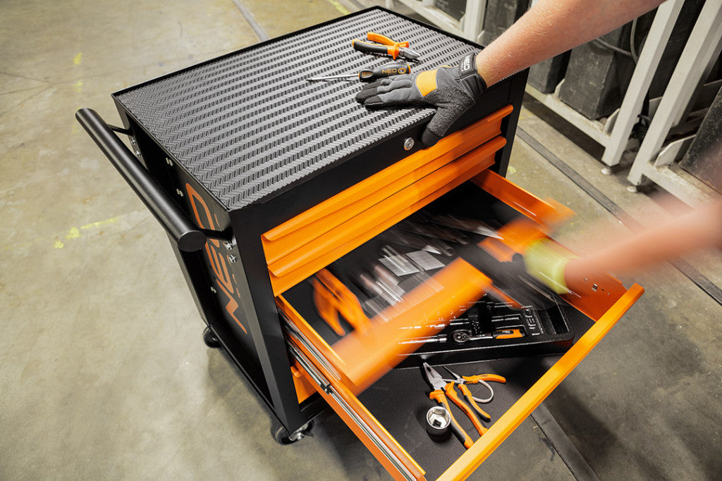 NEO TOOLS Műhelykocsi, 5 fiókos, 680x460x825mm, szerszámkocsi 25 év garanciával 84-214