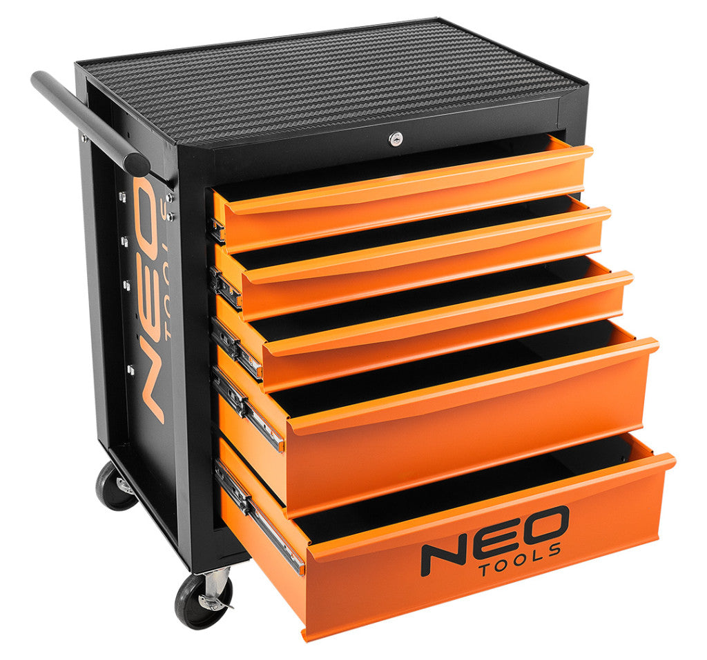 NEO TOOLS Műhelykocsi, 5 fiókos, 680x460x825mm, szerszámkocsi 25 év garanciával 84-214
