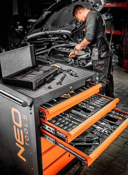 NEO TOOLS Műhelykocsi 6 fiókkal, 680x460x1030mm, szerszámkocsi 25 év garanciával 84-221