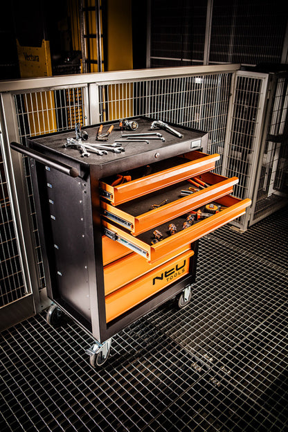 NEO TOOLS Műhelykocsi, 6 fiókos, 149db szerszámmal, 680x460x1030mm, szerszámkocsi 25 év garanciával 84-221-9