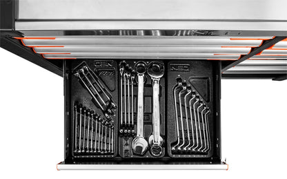 NEO TOOLS Műhelykocsi PRO, 12 fiókos, 229 szerszámmal, szerszámkocsi 84-225+G