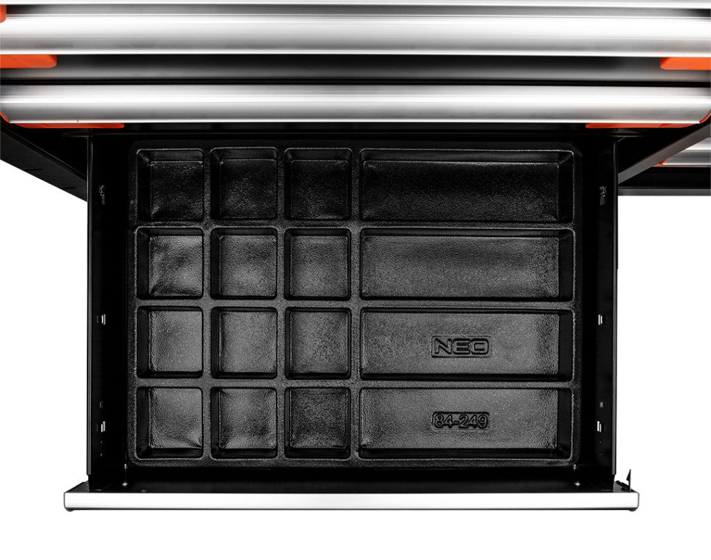NEO TOOLS Műhelykocsi PRO, 12 fiókos, 229 szerszámmal, szerszámkocsi 84-225+G