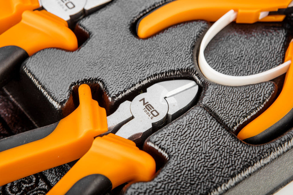 NEO TOOLS Fogókészlet, 5db, műhelykocsitálcával 25 év garanciával 84-230