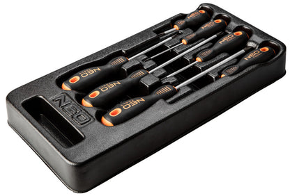 NEO TOOLS Csavarhúzó készlet, PH, 7db, műhelykocsitálcával 25 év garanciával 84-232