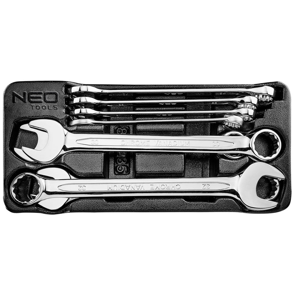 NEO TOOLS Csillag-villáskulcs készlet 8db, 20-32mm, műhelykocsitálcával 25 év garanciával 84-235