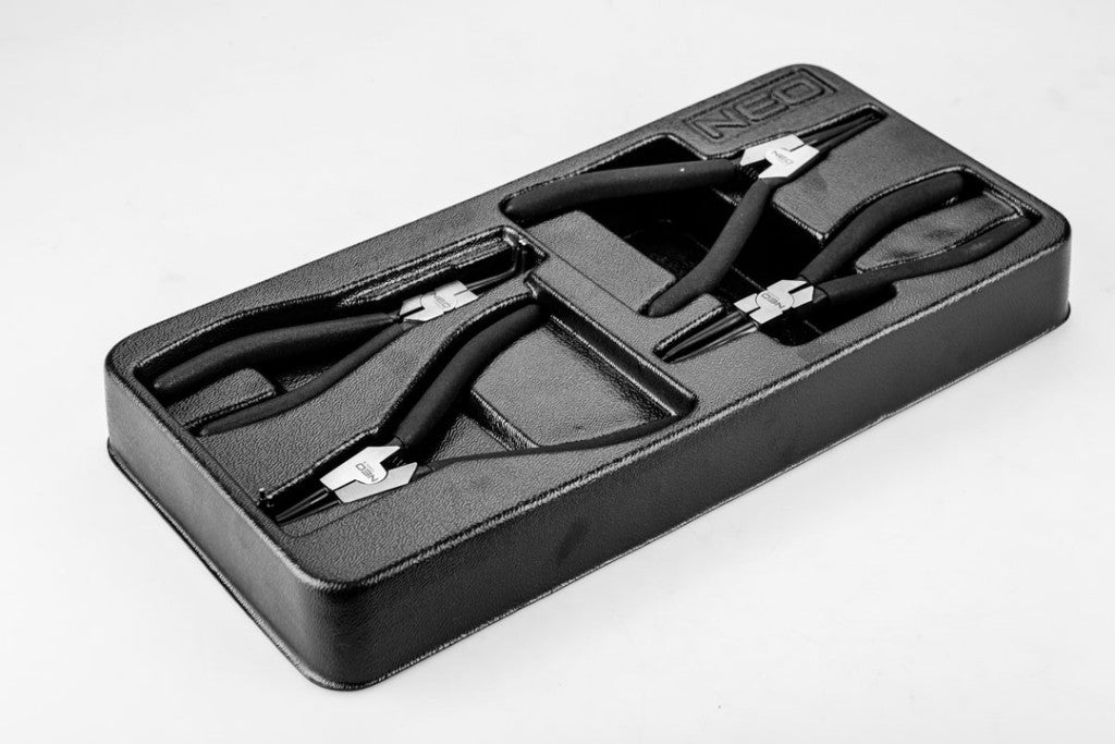 NEO TOOLS Zégergyűrű Fogókészlet, 4db, műhelykocsitálcával 25 év garanciával 84-240