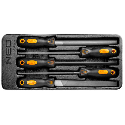 NEO TOOLS Reszelő készlet 5db, műhelykocsitálcával 25 év garanciával 84-244