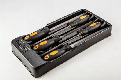 NEO TOOLS Reszelő készlet 5db, műhelykocsitálcával 25 év garanciával 84-244