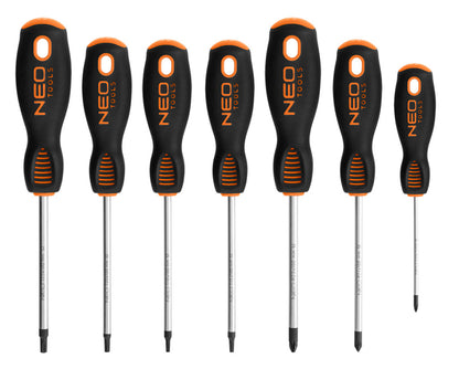 NEO TOOLS Műszerész, Precíziós Csavarhúzó készlet, PZ, TORX, 12db, műhelykocsitálcával 25 év garanciával 84-247