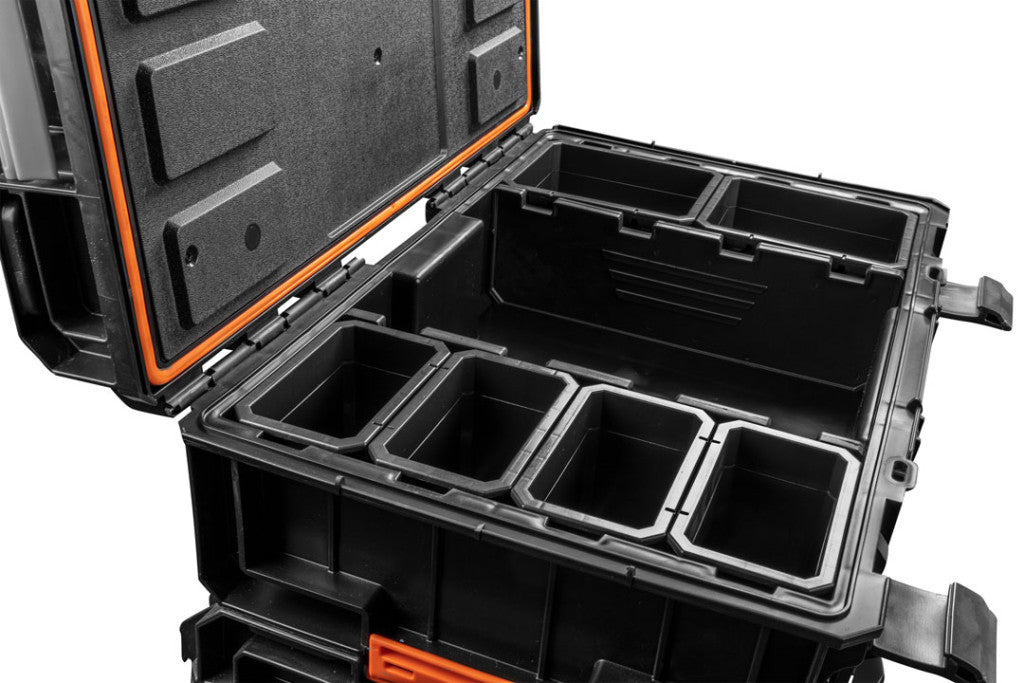 NEO TOOLS Rakásolható szerszámosláda, szerszámláda, műanyag, 200, 58,5x19x38,5cm, System I. 84-255