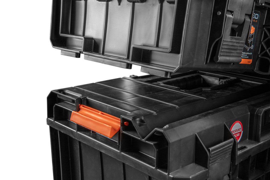 NEO TOOLS Rakásolható szerszámosláda, szerszámláda, műanyag, 350, 58,5x32x38,5cm, System I. 84-256