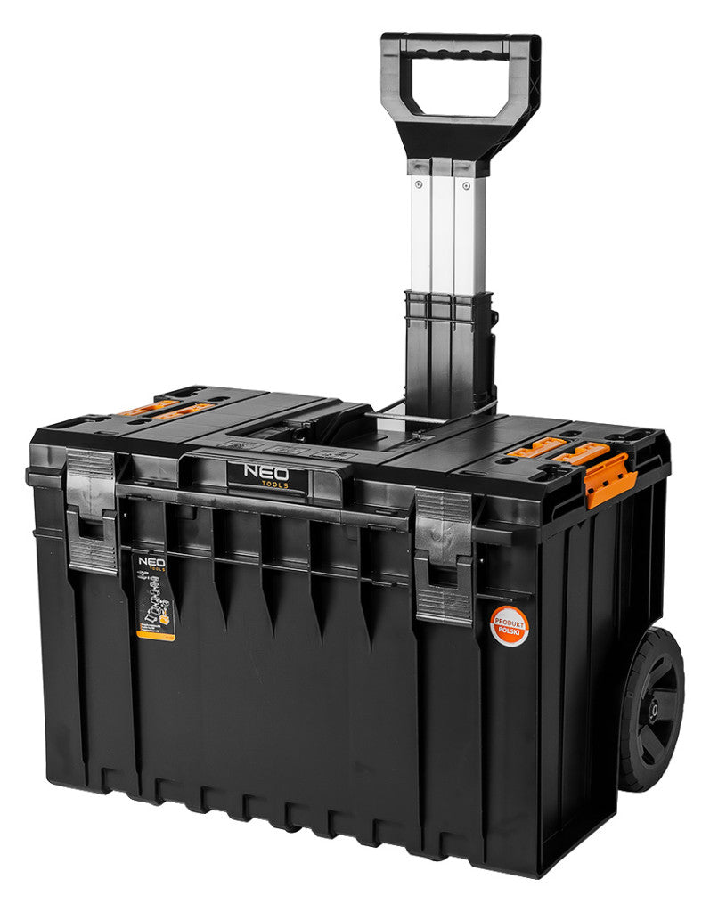 NEO TOOLS Rakásolható szerszámosláda, szerszámláda, kerekekkel, System I. 84-266