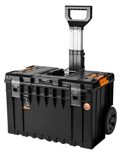 NEO TOOLS Rakásolható szerszámosláda, szerszámláda, kerekekkel, System I. 84-266