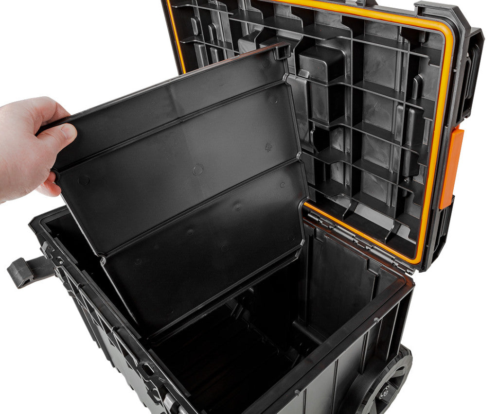 NEO TOOLS Rakásolható szerszámosláda, szerszámláda, kerekekkel, System I. 84-266