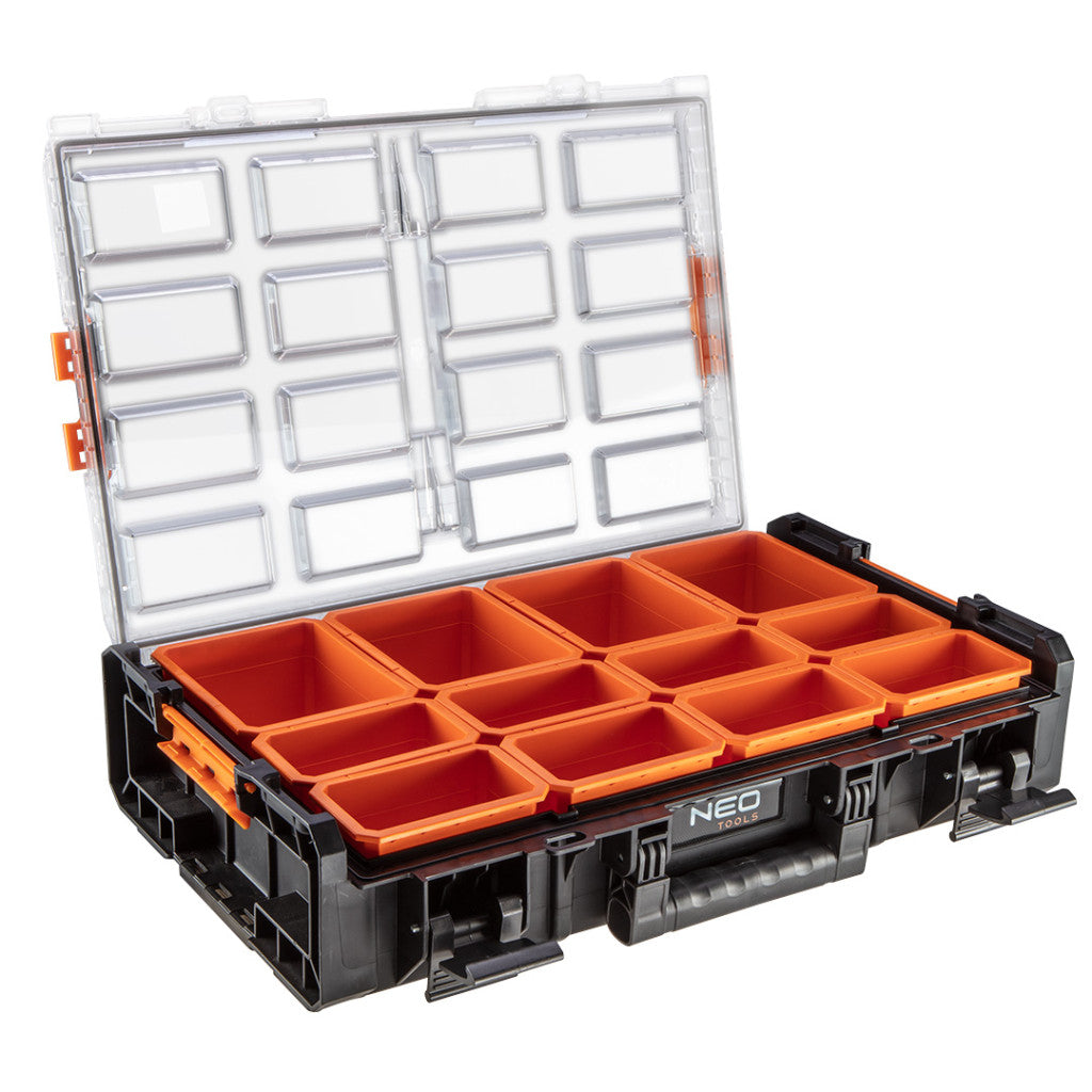 NEO TOOLS Rakásolható szortimenter, rendszerező, 575x330x135mm, System I. 84-268