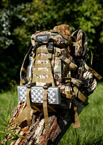 NEO TOOLS Túra hátizsák, 600D poliészter, 30L, Terepszínű 84-325