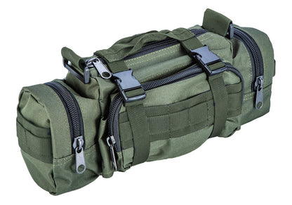NEO TOOLS Túra hátizsák, 600D poliész, 40L, 4a 1ben: hátizsák, 2 kis oldaltáska, 1 közepes táska, sötétzöld 84-326