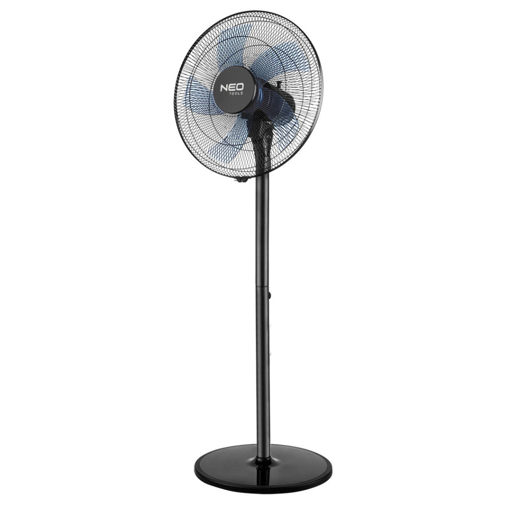 NEO TOOLS Álló ventilátor 50W, átmérő 40cm, 3 sebességfokozat, forgó, 2 in1 állitható magasság 2 év garanciával 90-001