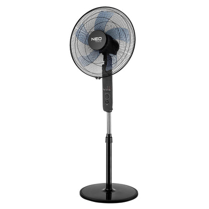NEO TOOLS Álló ventilátor 45W, átmérő 40cm, 3 sebességfokozat, forgó, távirányitó, időzités, 3 üzemmód 2 év garanciával 90-002
