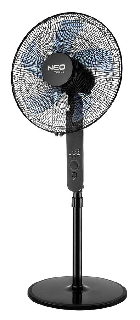 NEO TOOLS Álló ventilátor 45W, átmérő 40cm, 3 sebességfokozat, forgó, távirányitó, időzités, 3 üzemmód 2 év garanciával 90-002