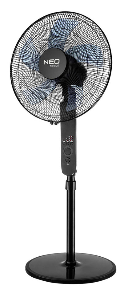 NEO TOOLS Álló ventilátor 45W, átmérő 40cm, 3 sebességfokozat, forgó, távirányitó, időzités, 3 üzemmód 2 év garanciával 90-002